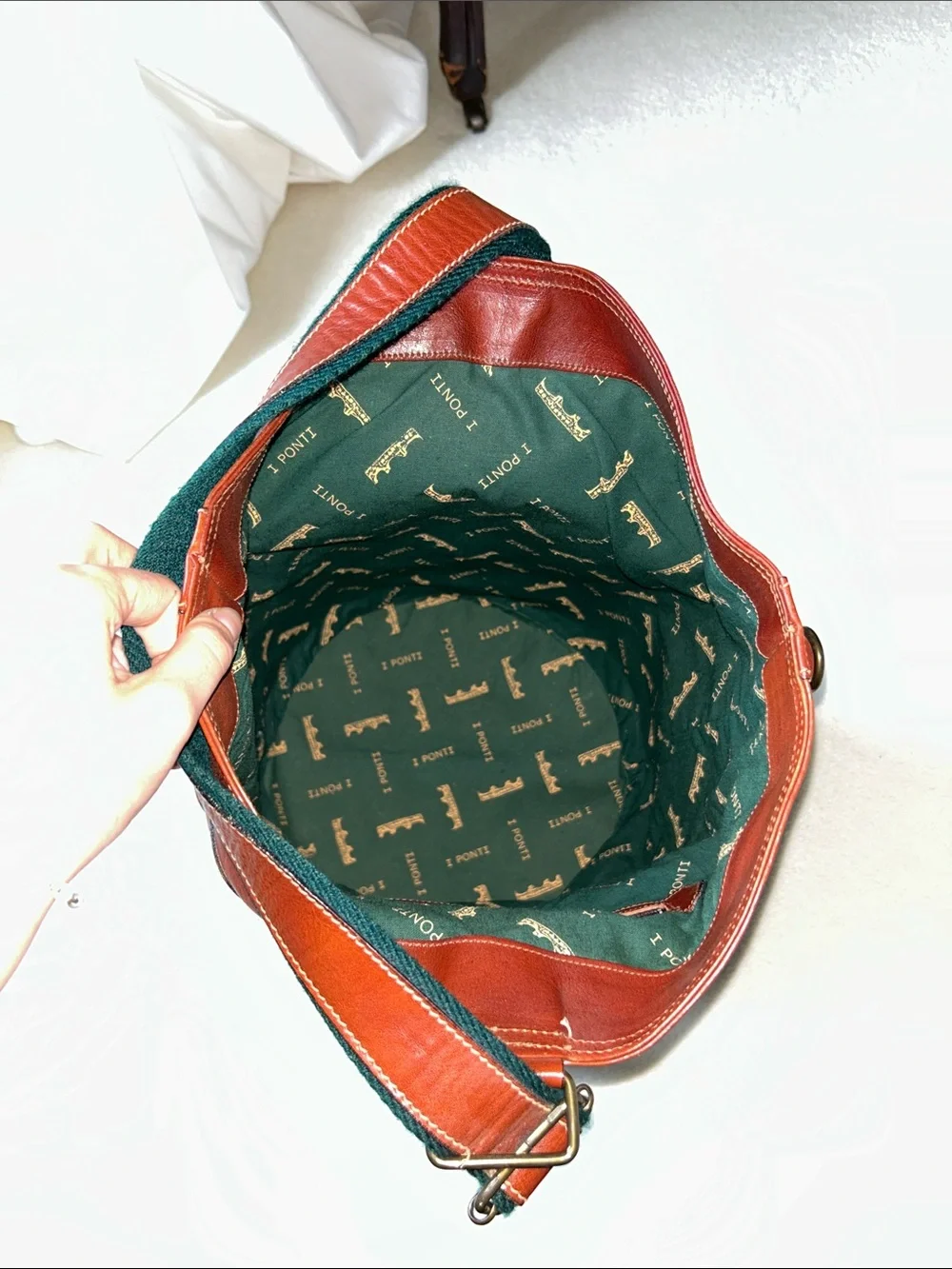 Dooney & Bourke Burgundy Leather Sling Duffel